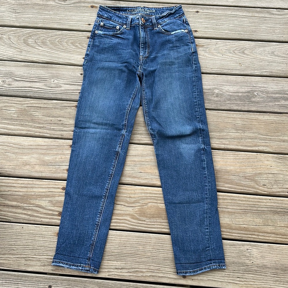 American eagle blue jeans size 4 long